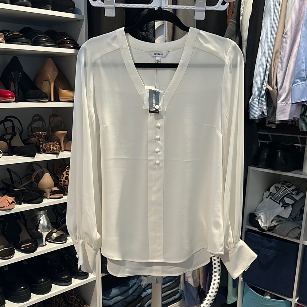 Express Women's White Blouse